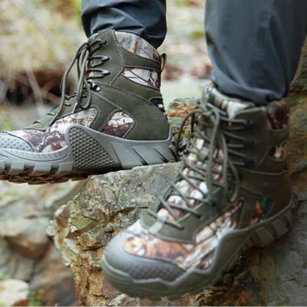 FREE SOLDIER Men's Waterproof Hiking Boots Tactical Work Boots Size 12 - Picture 4 of 10
